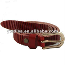 New Arrival Slim Leather Belt Red